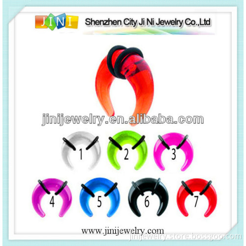 Glass spirals piercing jewelry